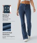 Milejka Flex ze średnim stanem i kieszeniami na co dzień jeansy bootcut