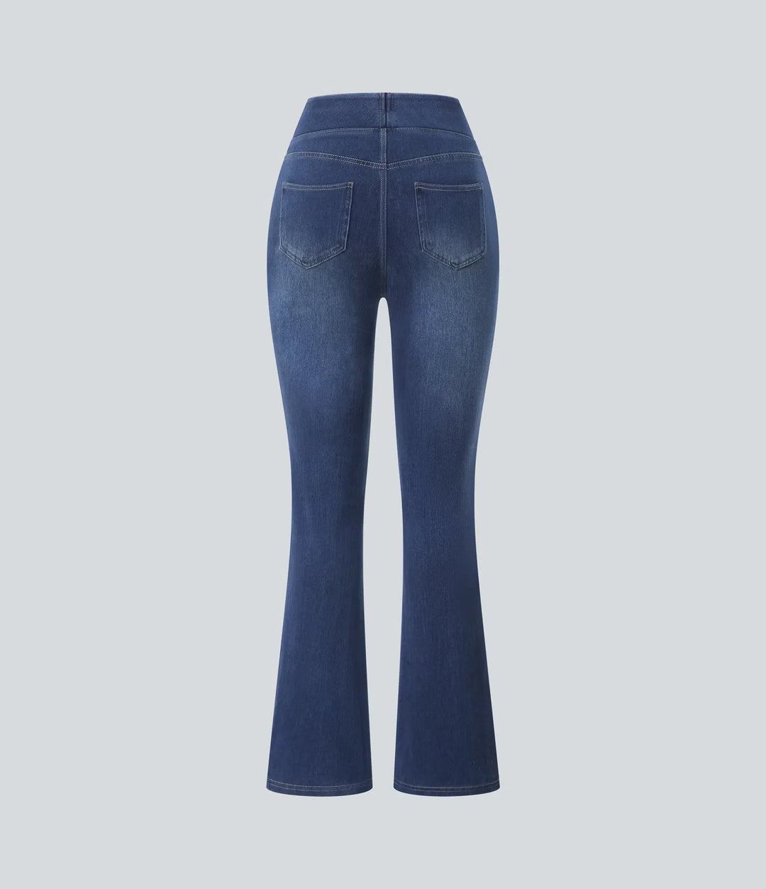 Halara Flex jeansy bootcut z wysokim stanem i kieszeniami, prane, na co dzień