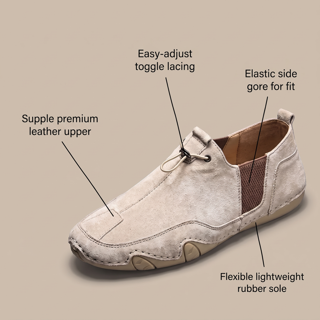 PRAWDZIWE SKÓRZANE BUTY WSUWANE LORENZO