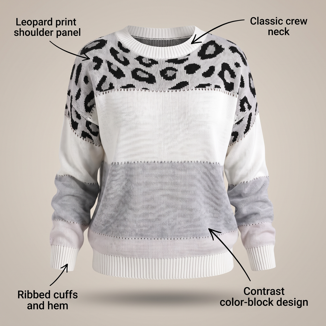 Sweter VELORA LEOPARD LUXE