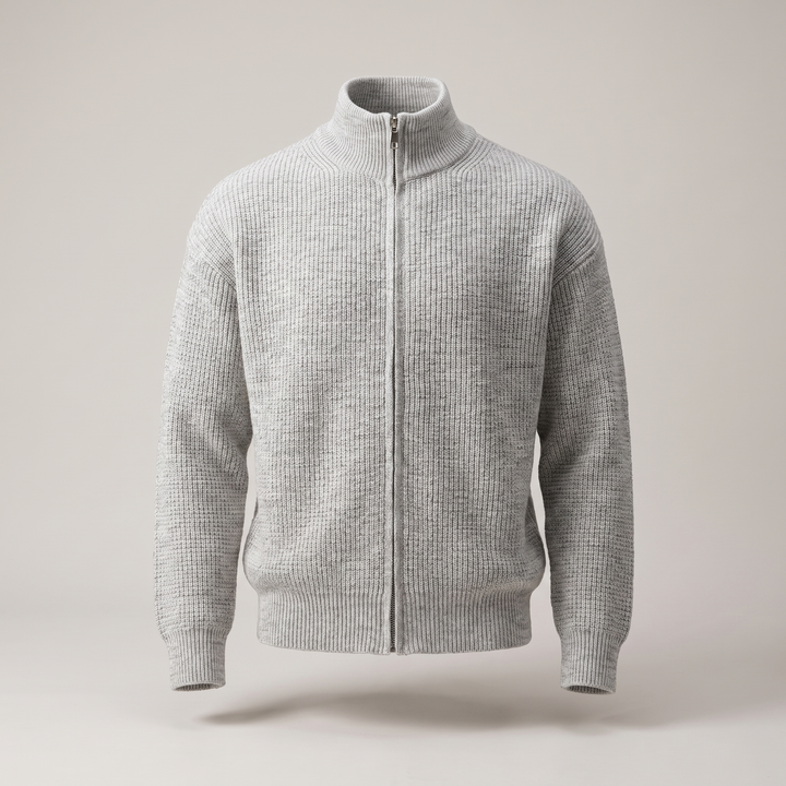 HOLLIS SMART-CASUAL KARDIGAN Z ZAMKIEM BŁYSKAWICZNYM
