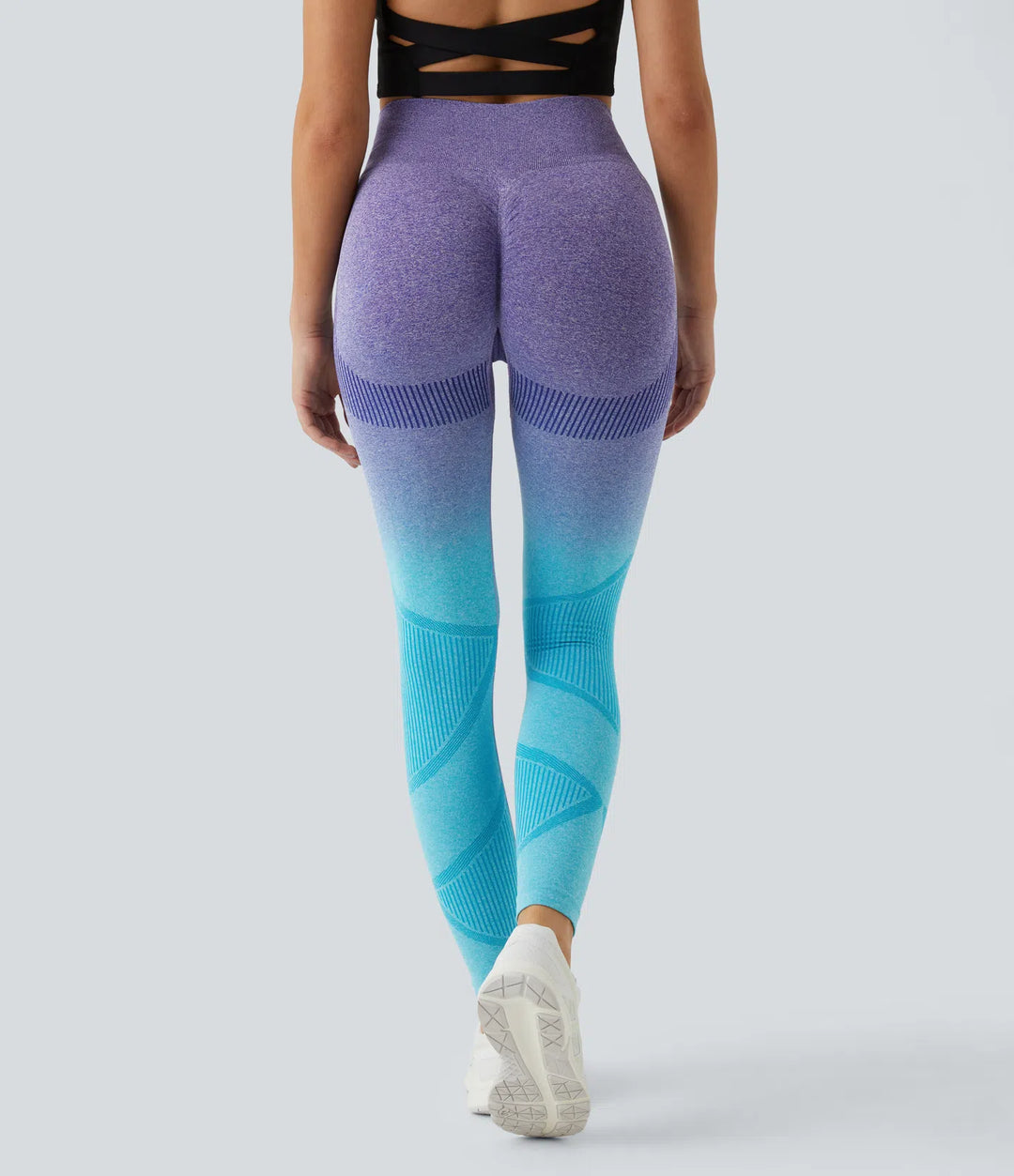 OneForm Seamless Flow bezszwowe legginsy do biegania z wysokim stanem i gradientowym efektem