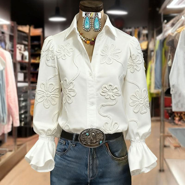 BLUZKA W FIOLETOWY WZÓR