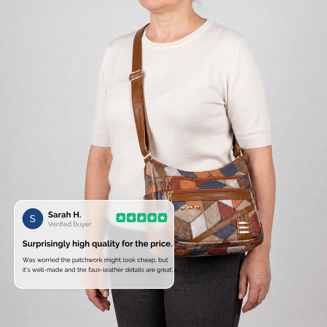 TORBA NA RAMIĘ SOLARA PATCHWORK