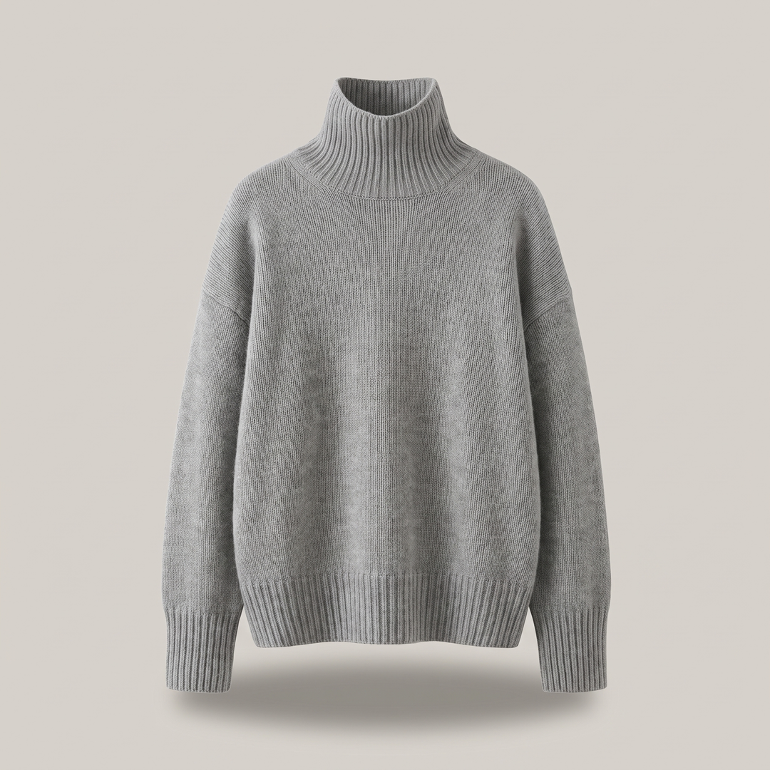 Sweter z wysokim kołnierzem ISABELLA CASHMERE