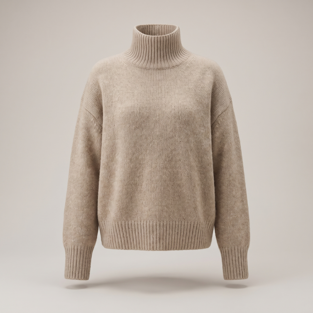 Sweter z wysokim kołnierzem ISABELLA CASHMERE