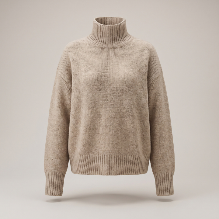 Sweter z wysokim kołnierzem ISABELLA CASHMERE