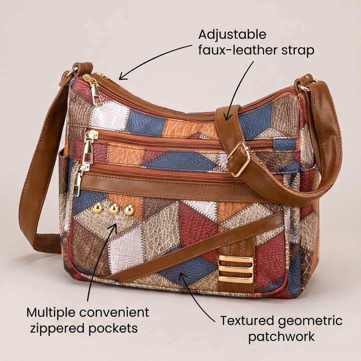 TORBA NA RAMIĘ SOLARA PATCHWORK